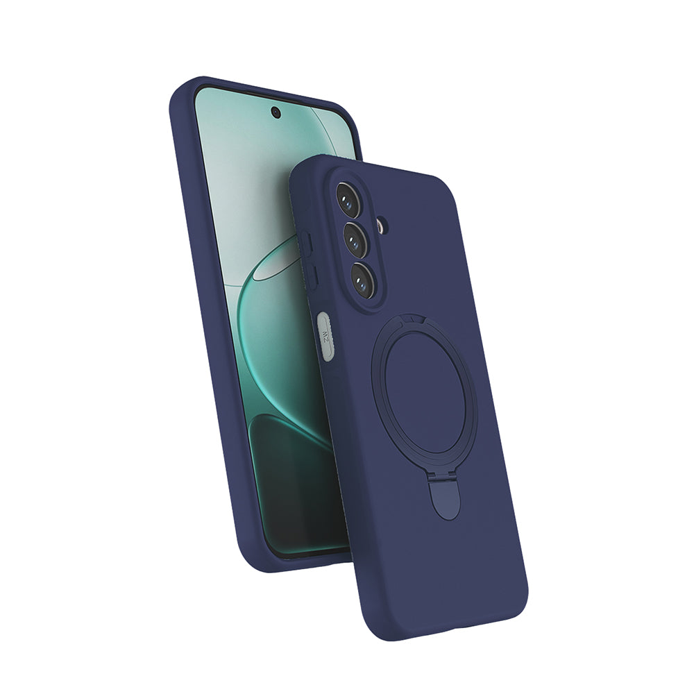 Galaxy A27 Kılıf M-safe Şarj Özellikli Standlı Zore Samara Kapak Lacivert