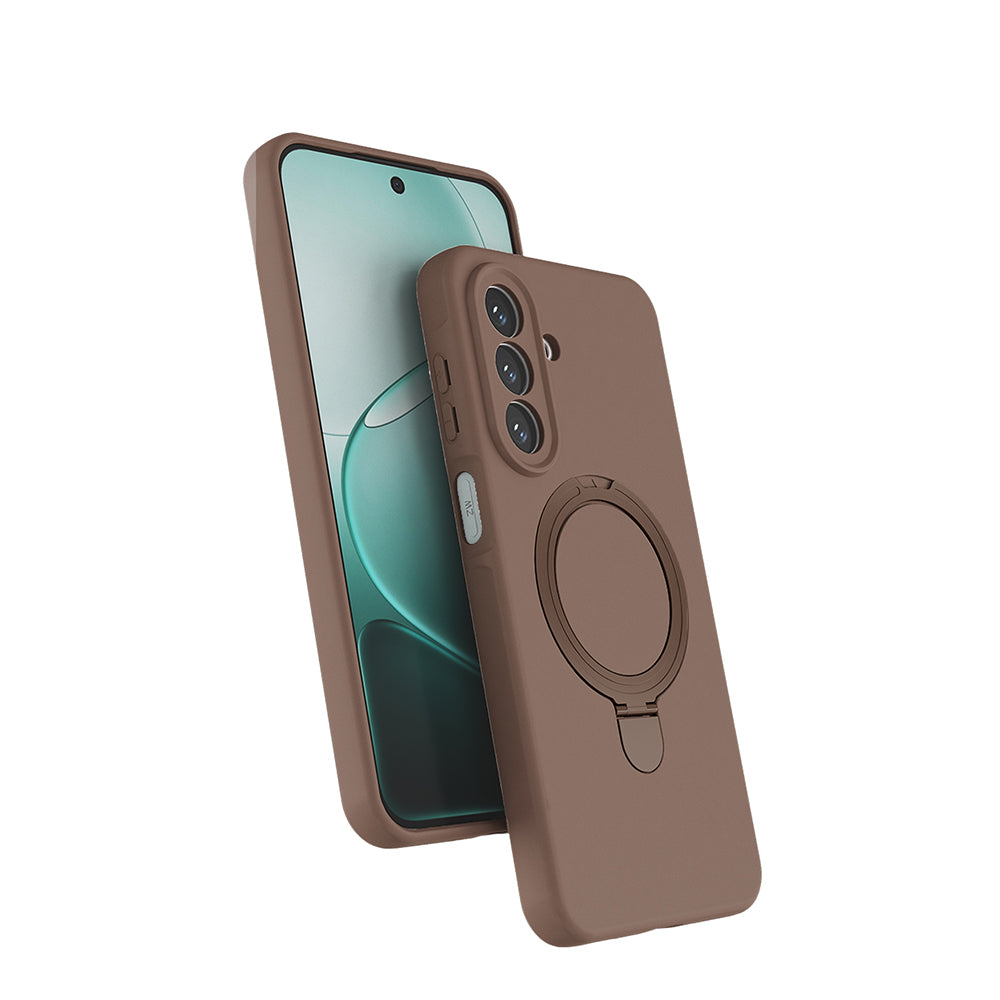 Galaxy A27 Kılıf M-safe Şarj Özellikli Standlı Zore Samara Kapak Desert Gold