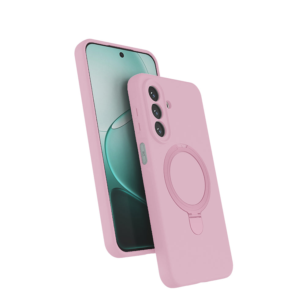 Galaxy A27 Kılıf M-safe Şarj Özellikli Standlı Zore Samara Kapak Pembe