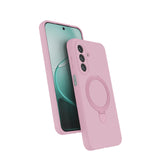 Galaxy A27 Kılıf M-safe Şarj Özellikli Standlı Zore Samara Kapak Pembe