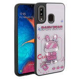 Galaxy A30 Kılıf Parlayan Kabartmalı İkonik Figürlü Zore Amas Silikon Kapak Beyaz