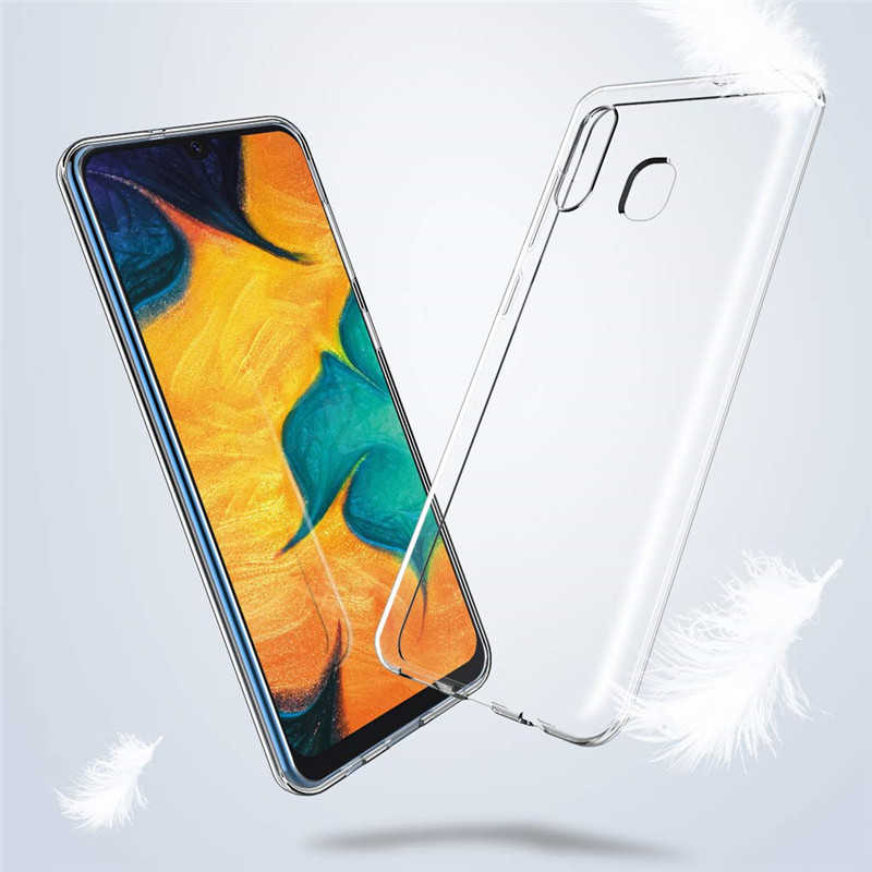 Galaxy A30 Kılıf Zore Süper Silikon Kapak Renksiz