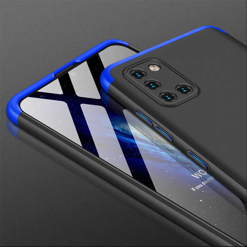 Galaxy A31 Kılıf Zore Ays Kapak Siyah-Kırmızı