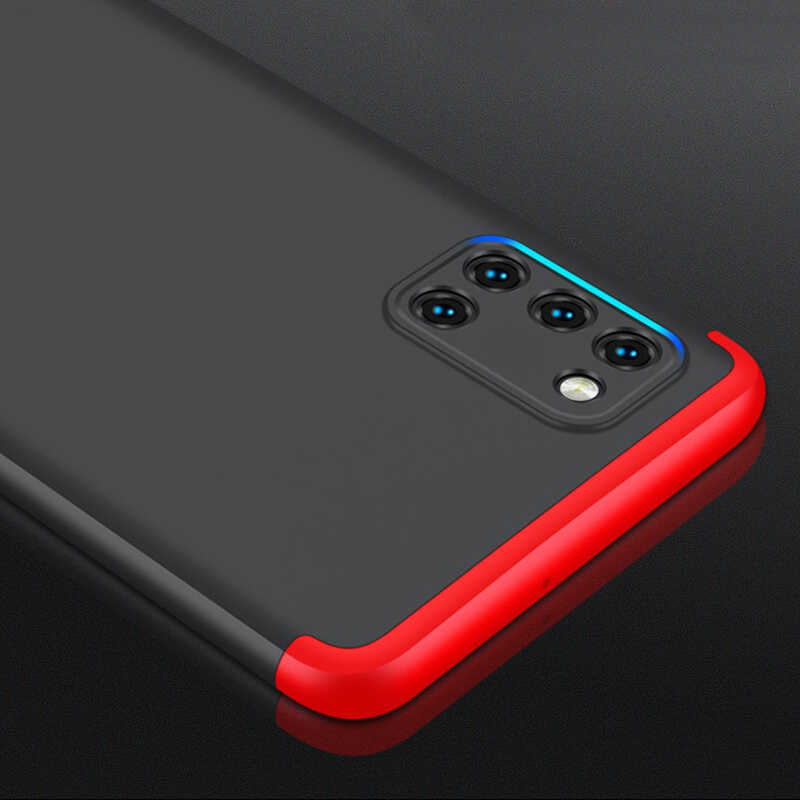 Galaxy A31 Kılıf Zore Ays Kapak Siyah-Kırmızı
