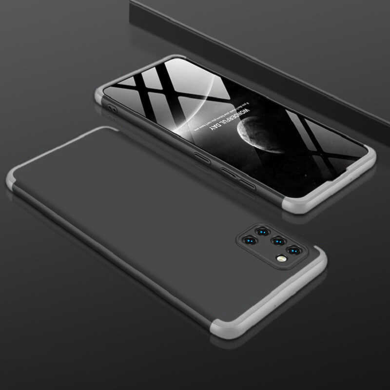 Galaxy A31 Kılıf Zore Ays Kapak Siyah-Gri
