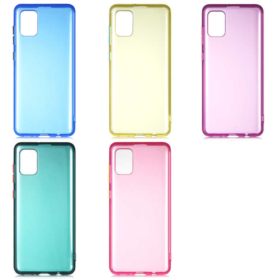 Galaxy A31 Kılıf Zore Bistro Kapak Sarı