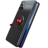 Galaxy A31 Kılıf Zore Ravel Silikon Kapak Siyah-Rose Gold