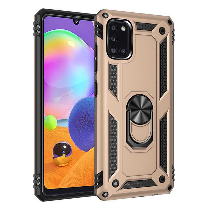 Galaxy A31 Kılıf Zore Vega Kapak Gold