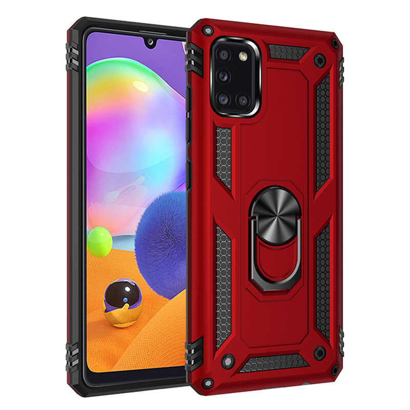 Galaxy A31 Kılıf Zore Vega Kapak Kırmızı