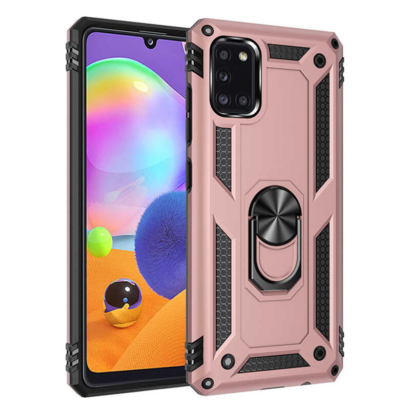 Galaxy A31 Kılıf Zore Vega Kapak Rose Gold