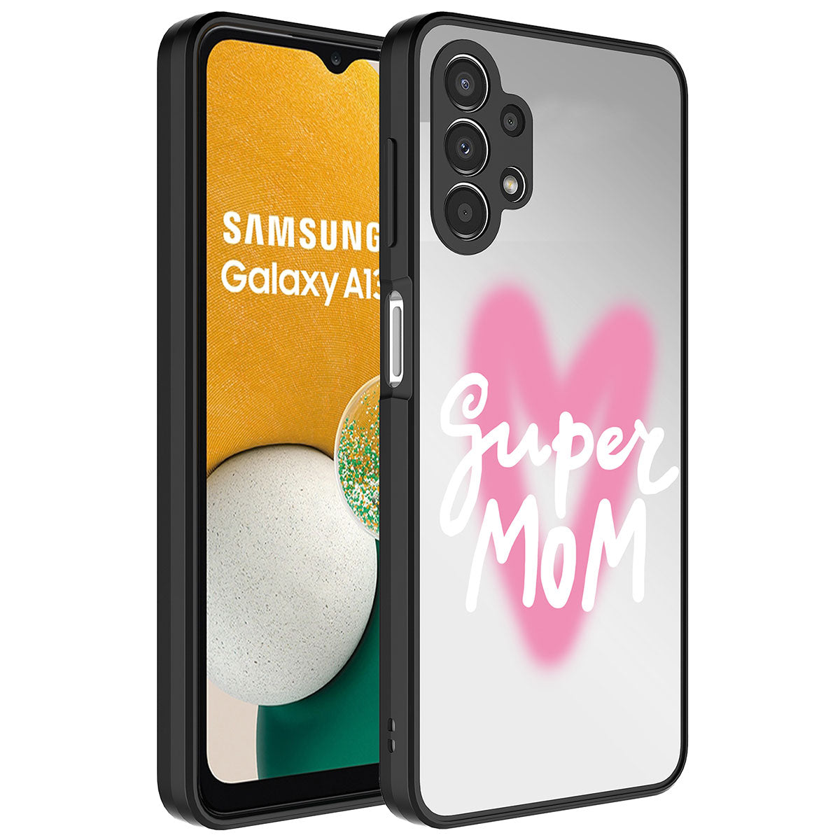 Galaxy A32 4G Kılıf Aynalı Desenli Kamera Korumalı Parlak Zore Mirror Kapak Süper Anne