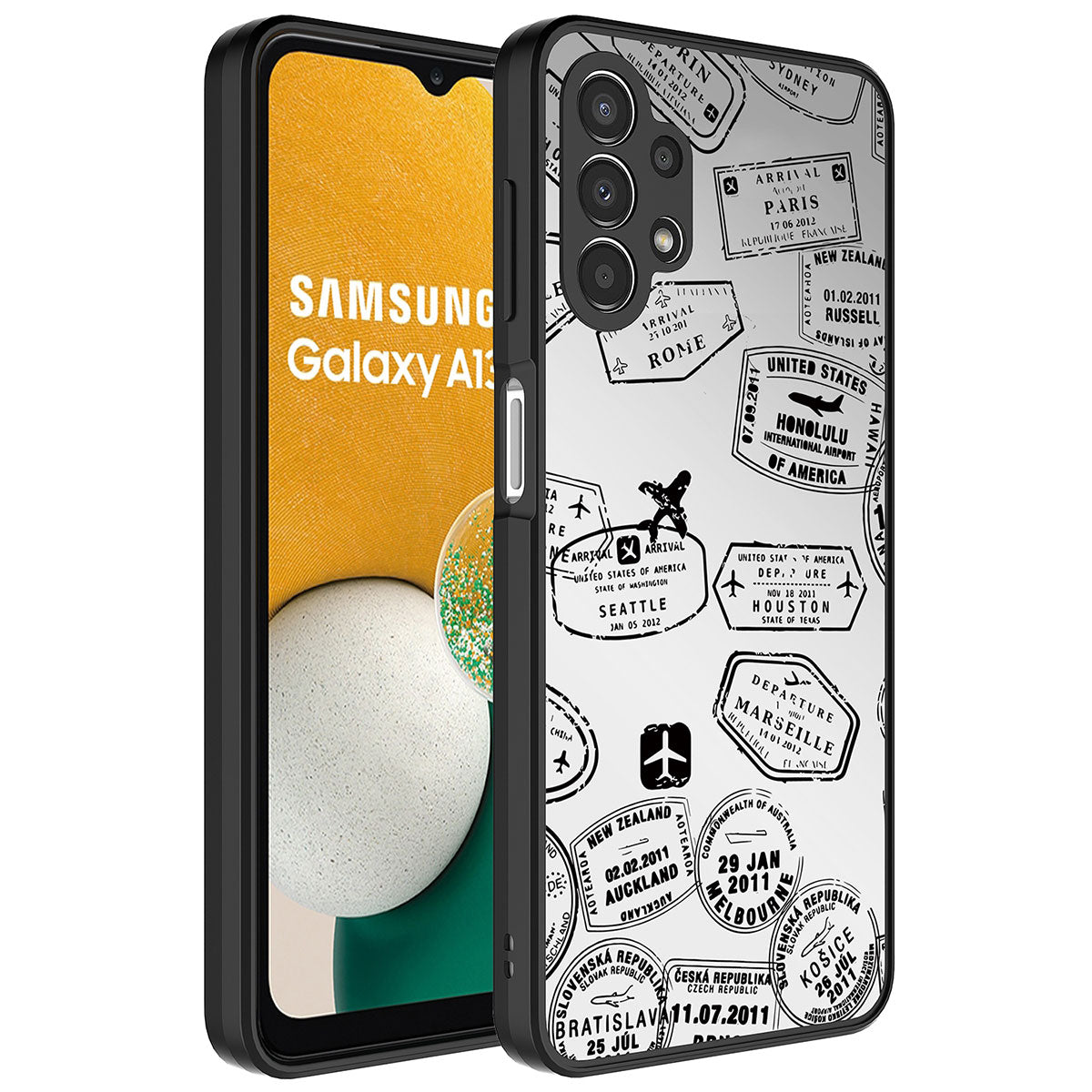 Galaxy A32 4G Kılıf Aynalı Desenli Kamera Korumalı Parlak Zore Mirror Kapak Seyahat