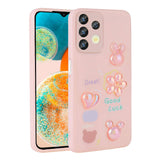 Galaxy A32 4G Kılıf Kabartma Figürlü Parlak Zore Toys Silikon Kapak Mor