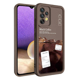 Galaxy A32 4G Kılıf Kamera Korumalı Baskılı Arka Yüzey Zore Klas Kapak Açık Kahve