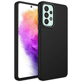 Galaxy A32 4G Kılıf Metal Çerçeve ve Buton Tasarımlı Silikon Zore Luna Kapak Siyah