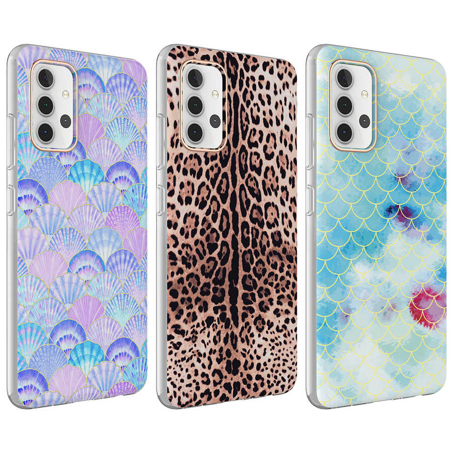 Galaxy A32 4G Kılıf Zore Bella Kapak Leopar