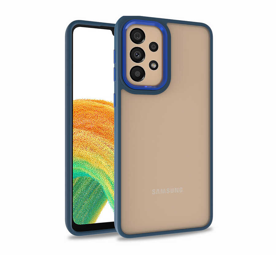 Galaxy A32 4G Kılıf Zore Flora Kapak Mavi