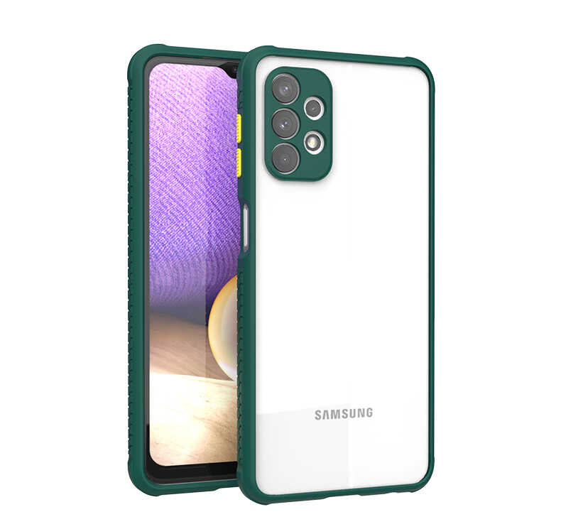 Galaxy A32 4G Kılıf Zore Kaff Kapak Koyu Yeşil