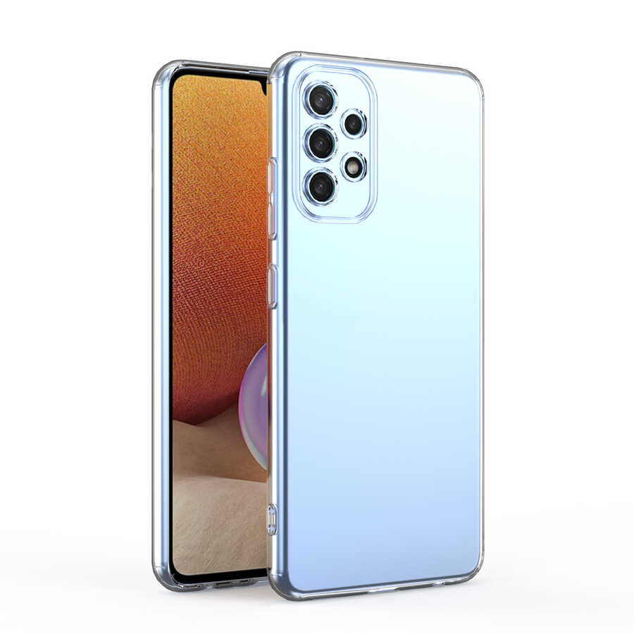 Galaxy A32 4G Kılıf Zore Kamera Korumalı Süper Silikon Kapak Renksiz