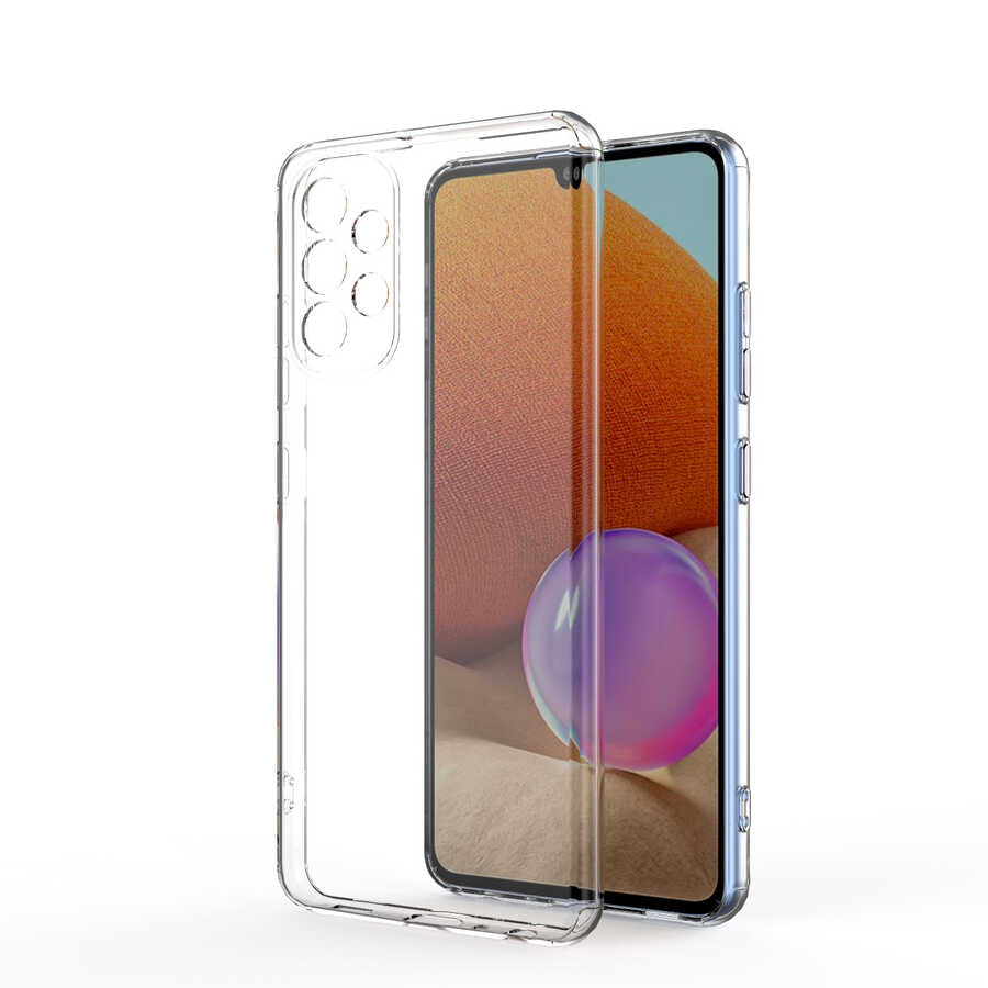 Galaxy A32 4G Kılıf Zore Kamera Korumalı Süper Silikon Kapak Renksiz