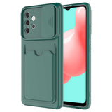 Galaxy A32 4G Kılıf Zore Kartix Kapak Koyu Yeşil