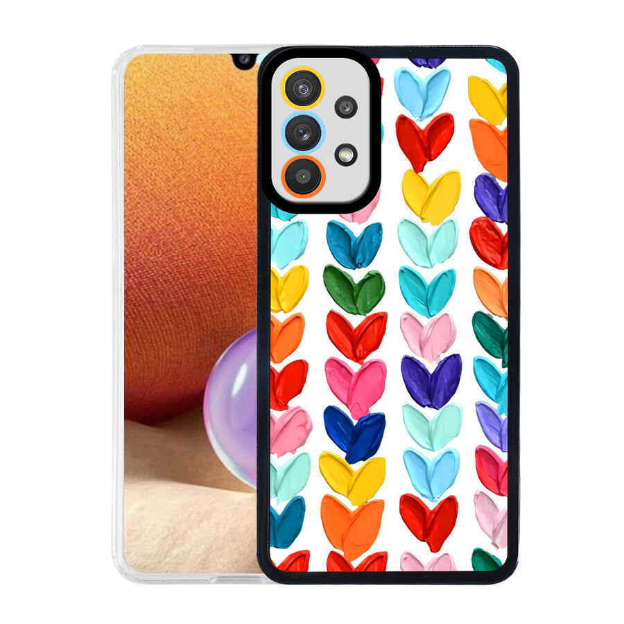 Galaxy A32 4G Kılıf Zore M-Fit Desenli Kapak Heart No6