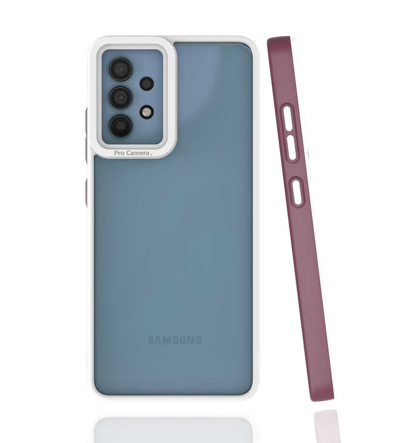 Galaxy A32 4G Kılıf Zore Mima Kapak Mürdüm