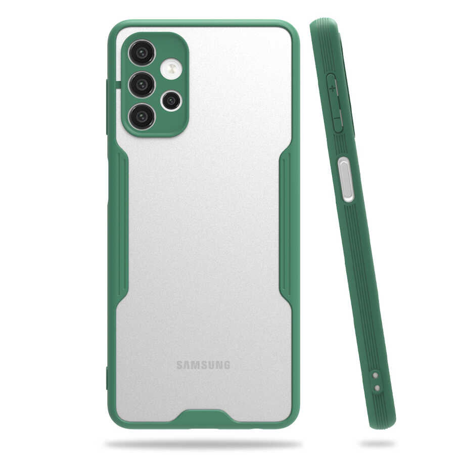 Galaxy A32 4G Kılıf Zore Parfe Kapak Koyu Yeşil