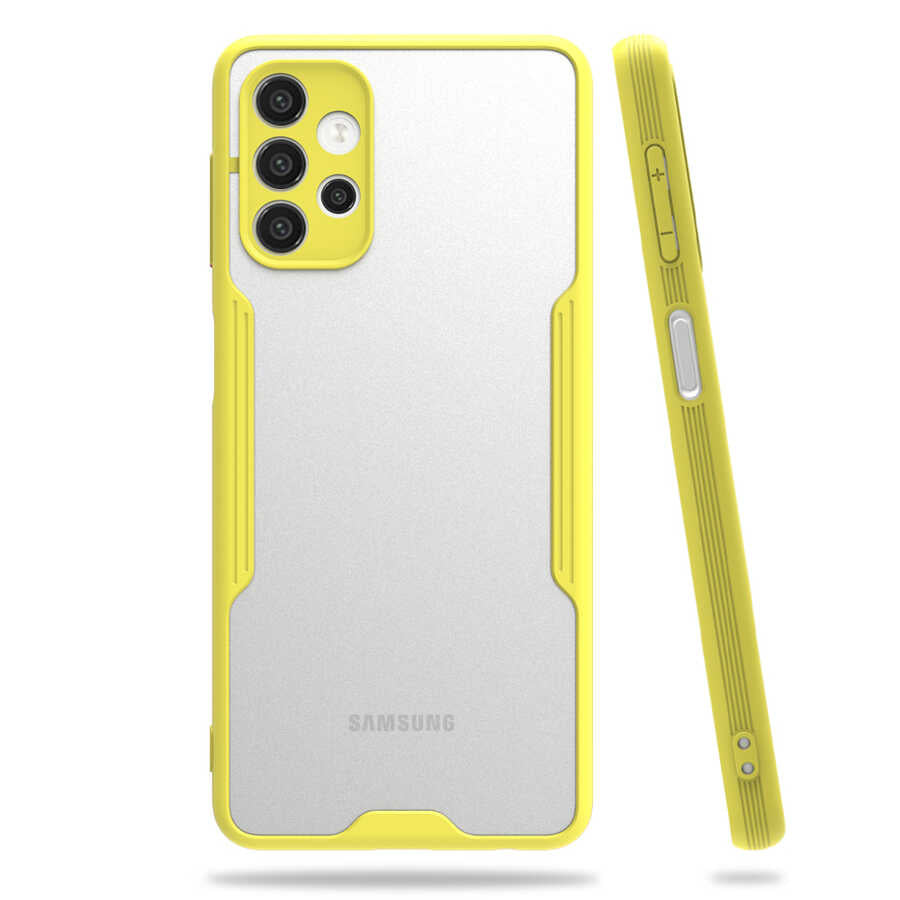 Galaxy A32 4G Kılıf Zore Parfe Kapak Sarı