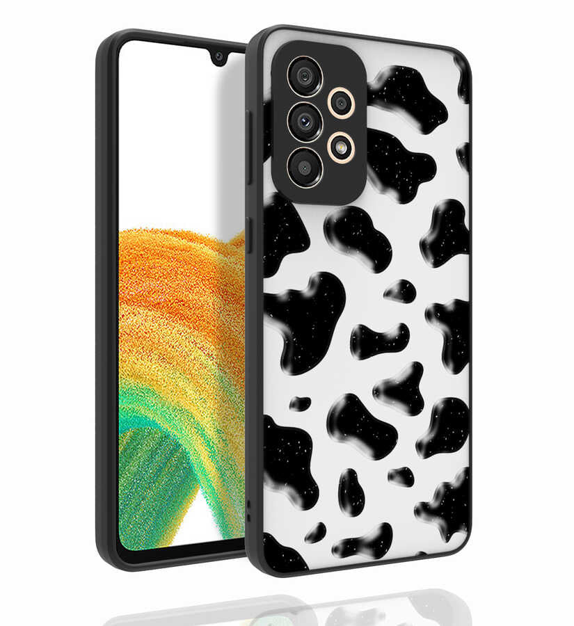 Galaxy A33 5G Kılıf Desenli Kamera Korumalı Parlak Zore Nora Kapak NO2