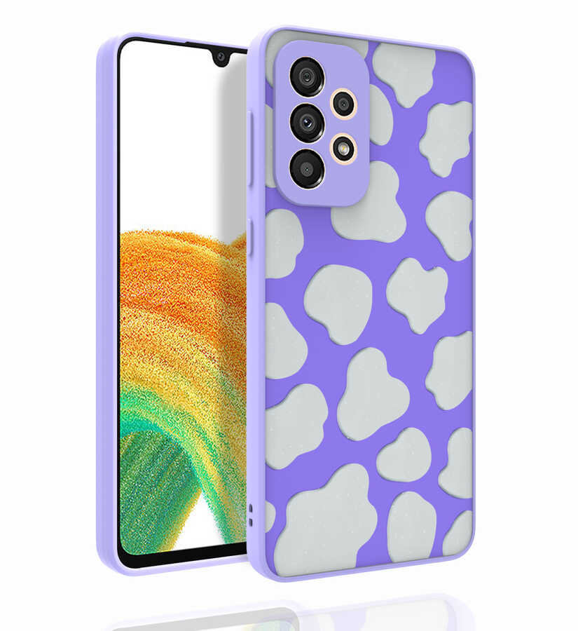 Galaxy A33 5G Kılıf Desenli Kamera Korumalı Parlak Zore Nora Kapak NO6
