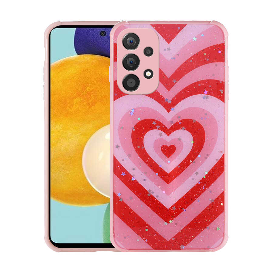 Galaxy A33 5G Kılıf Simli Desenli Kamera Korumalı Parlak Zore Popy Kapak Dallar