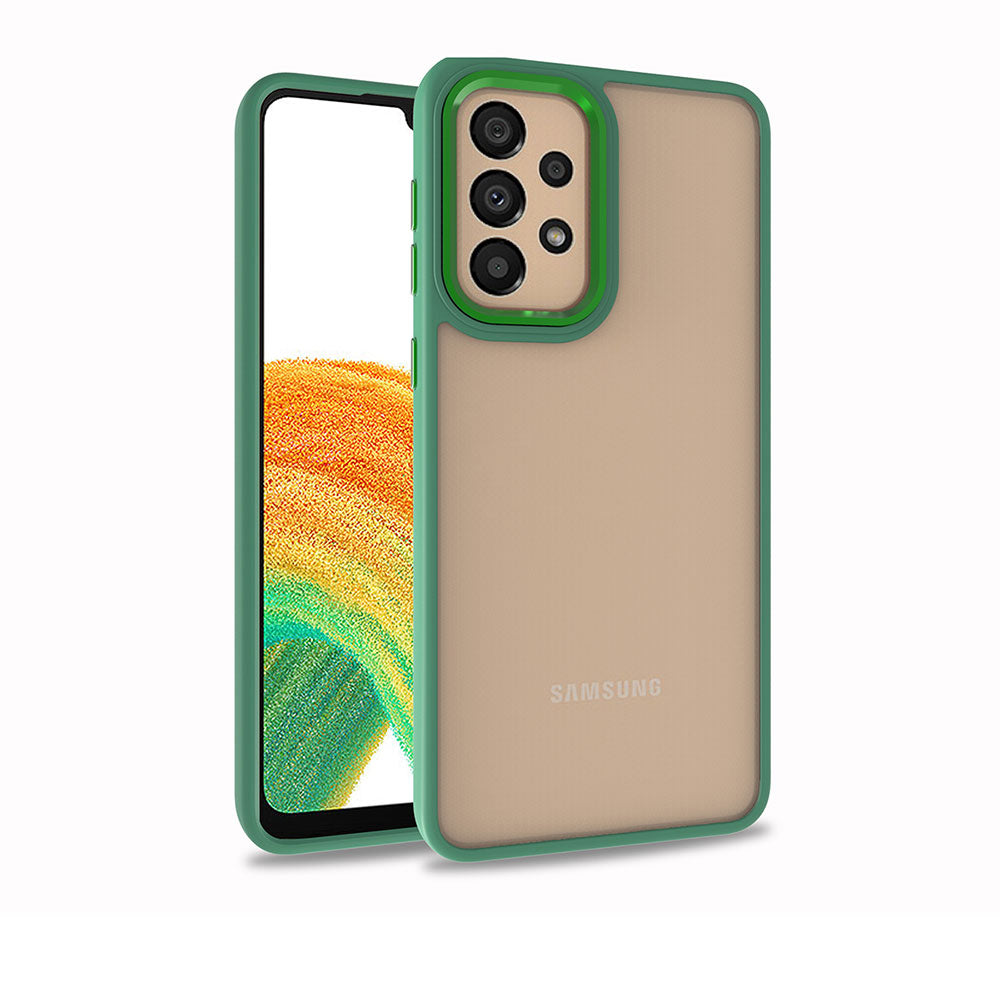 Galaxy A33 5G Kılıf Zore Flora Kapak Yeşil
