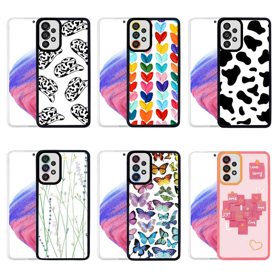 Galaxy A33 5G Kılıf Zore M-Fit Desenli Kapak Heart No6