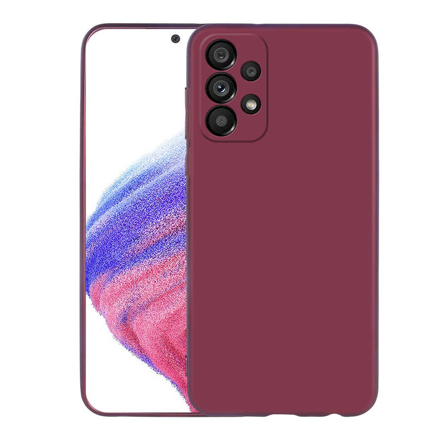 Galaxy A33 5G Kılıf Zore Premier Silikon Kapak Mürdüm