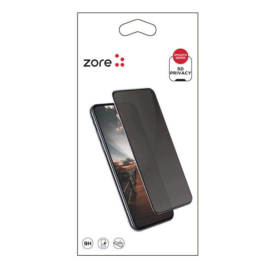 Galaxy A33 5G Zore New 5D Privacy Temperli Ekran Koruyucu Siyah