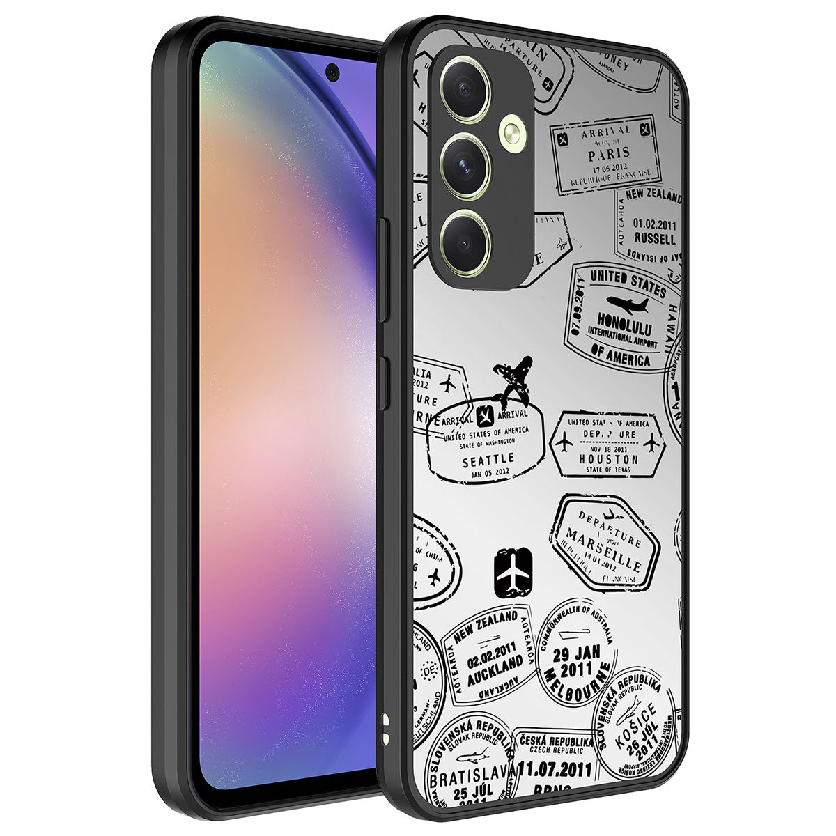 Galaxy A34 Kılıf Aynalı Desenli Kamera Korumalı Parlak Zore Mirror Kapak Fragile