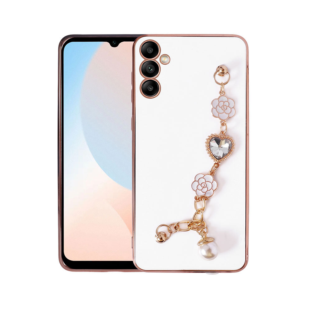 Galaxy A34 Kılıf El Tutamaçlı Kamera Korumalı Zore Taka Silikon Kapak Beyaz