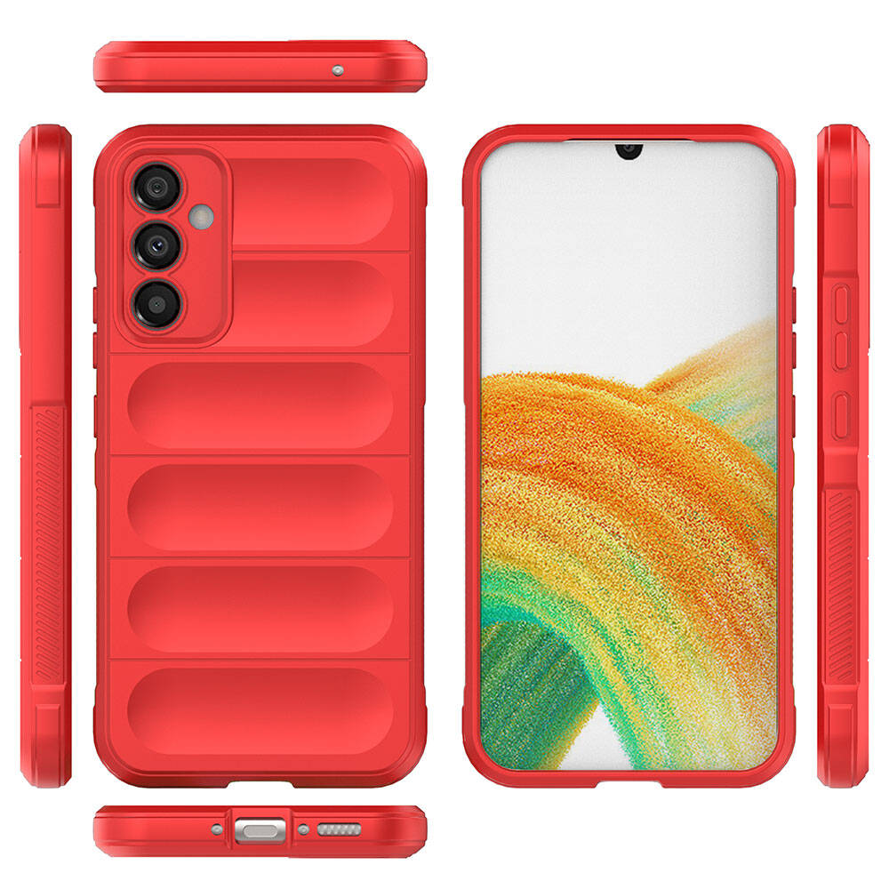 Galaxy A34 Kılıf Esnek TPU Oyuklu Arka Yüzey Tasarımlı Zore Etnik Silikon Kapak Koyu Yeşil