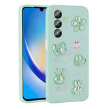 Galaxy A34 Kılıf Kabartma Figürlü Parlak Zore Toys Silikon Kapak Açık Yeşil