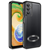 Galaxy A34 Kılıf Kamera Korumalı Logo Gösteren Zore Omega Kapak Siyah