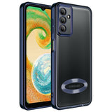 Galaxy A34 Kılıf Kamera Korumalı Logo Gösteren Zore Omega Kapak Lacivert