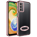 Galaxy A34 Kılıf Kamera Korumalı Logo Gösteren Zore Omega Kapak Siyah