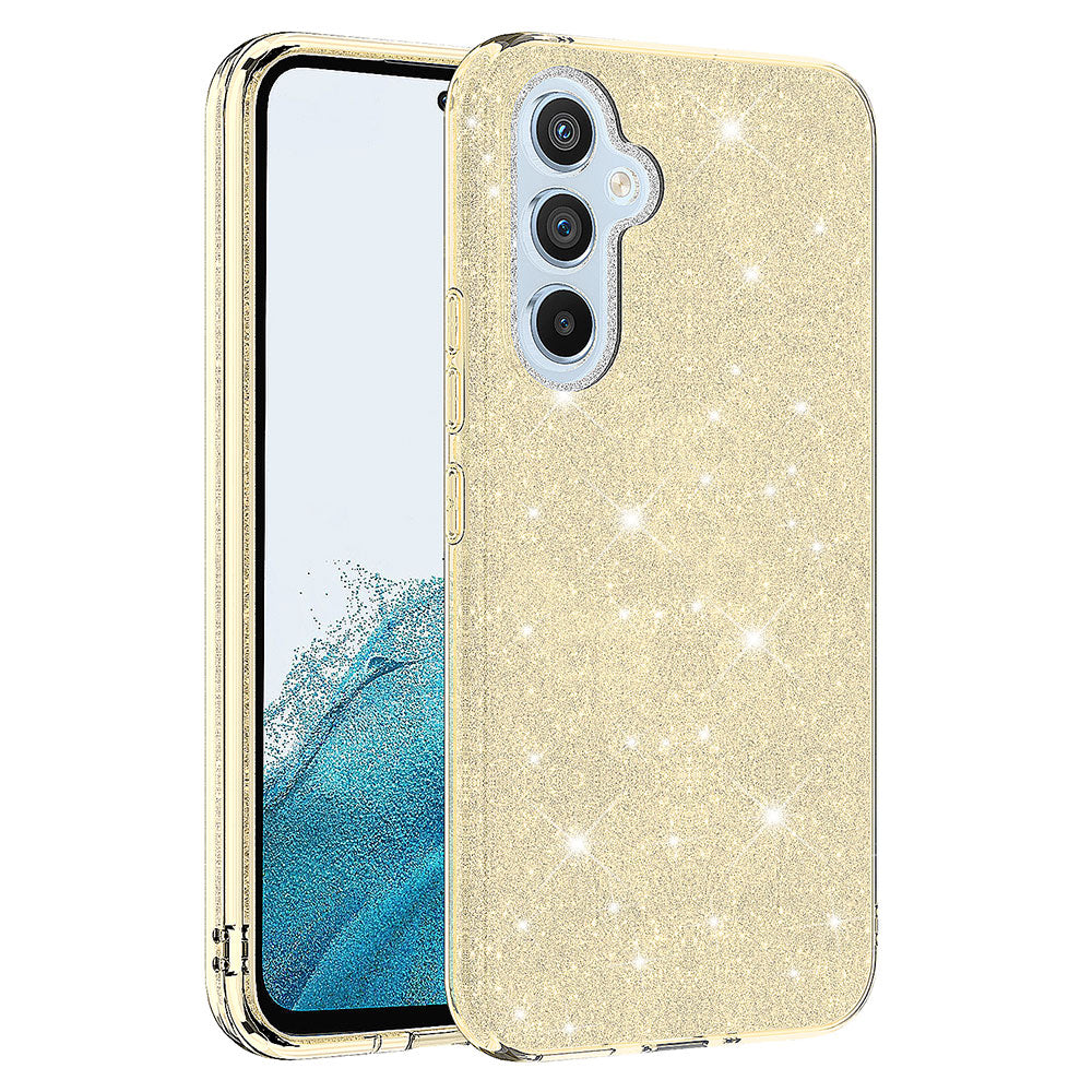 Galaxy A34 Kılıf Zore Shining Silikon Gold