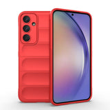 Galaxy A35 Kılıf Esnek TPU Oyuklu Arka Yüzey Tasarımlı Zore Etnik Silikon Kapak Kırmızı