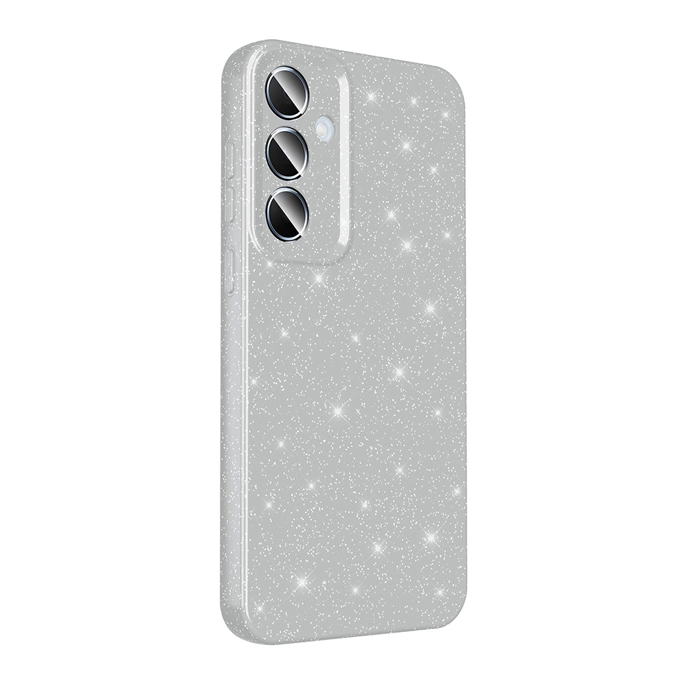 Galaxy A35 Kılıf Kamera Korumalı Simli Lüks Zore Koton Kapak Beyaz