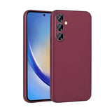 Galaxy A35 Kılıf Zore Premier Silikon Kapak Mürdüm