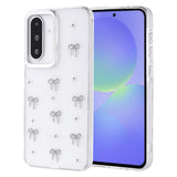 Galaxy A36 Kılıf Airbag Tasarımlı Simli Şeffaf Zore Kutup Kapak Fiyonk