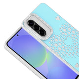 Galaxy A36 Kılıf Damla Taşlı Zore Rivas Sert PC Kapak Mavi