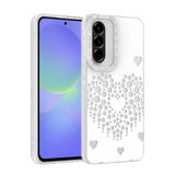 Galaxy A36 Kılıf Damla Taşlı Zore Rivas Sert PC Kapak Beyaz